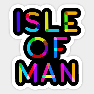 Colorful Isle of Man UK Sticker